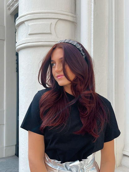 STRASS ALLOVER HEADBAND ZWART