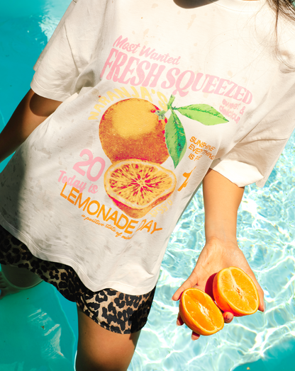 FRESH SQUEEZED OVERSIZED TEE CRÈME