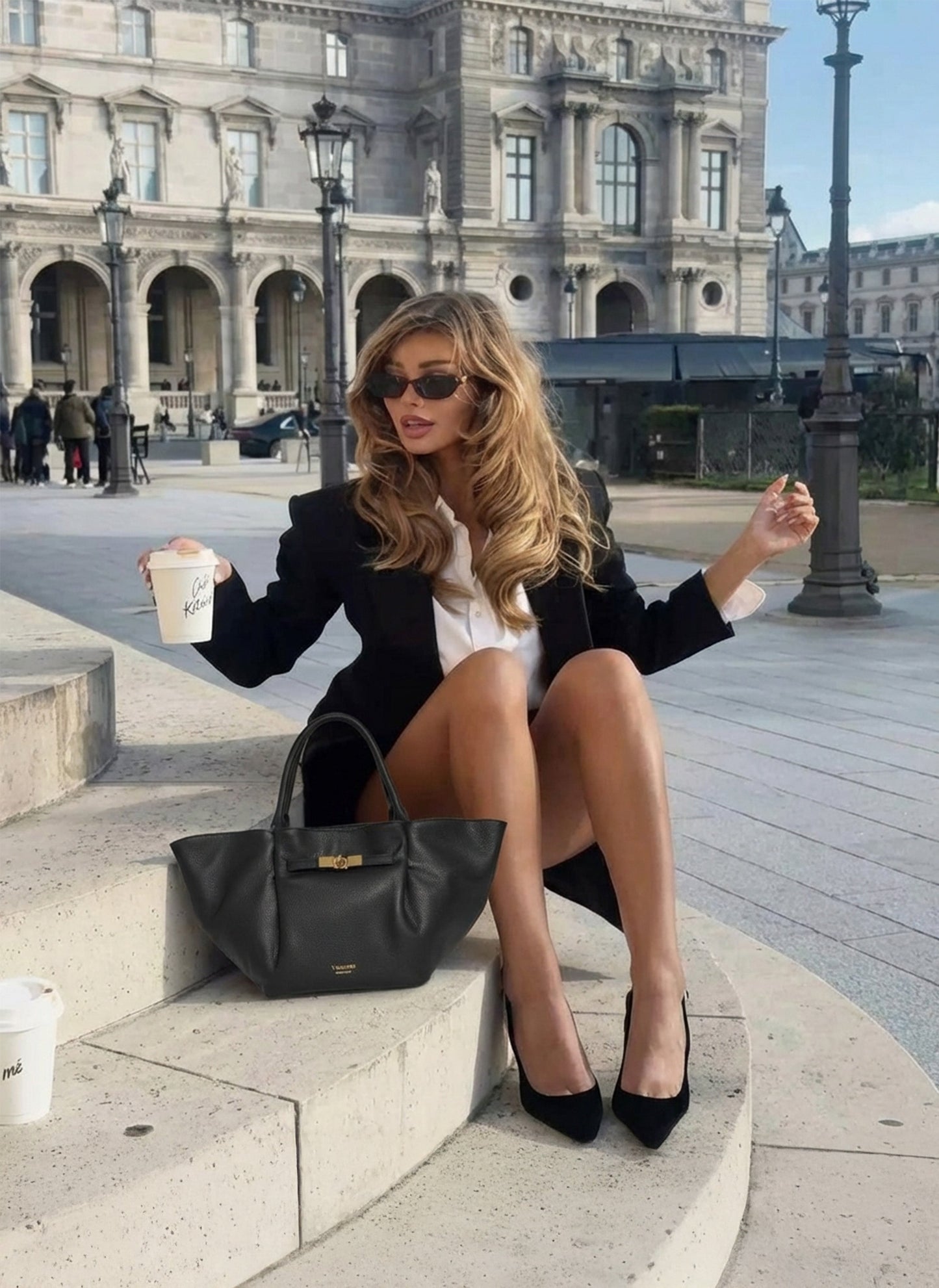 Borsa Charlène in Pelle Togo Nera