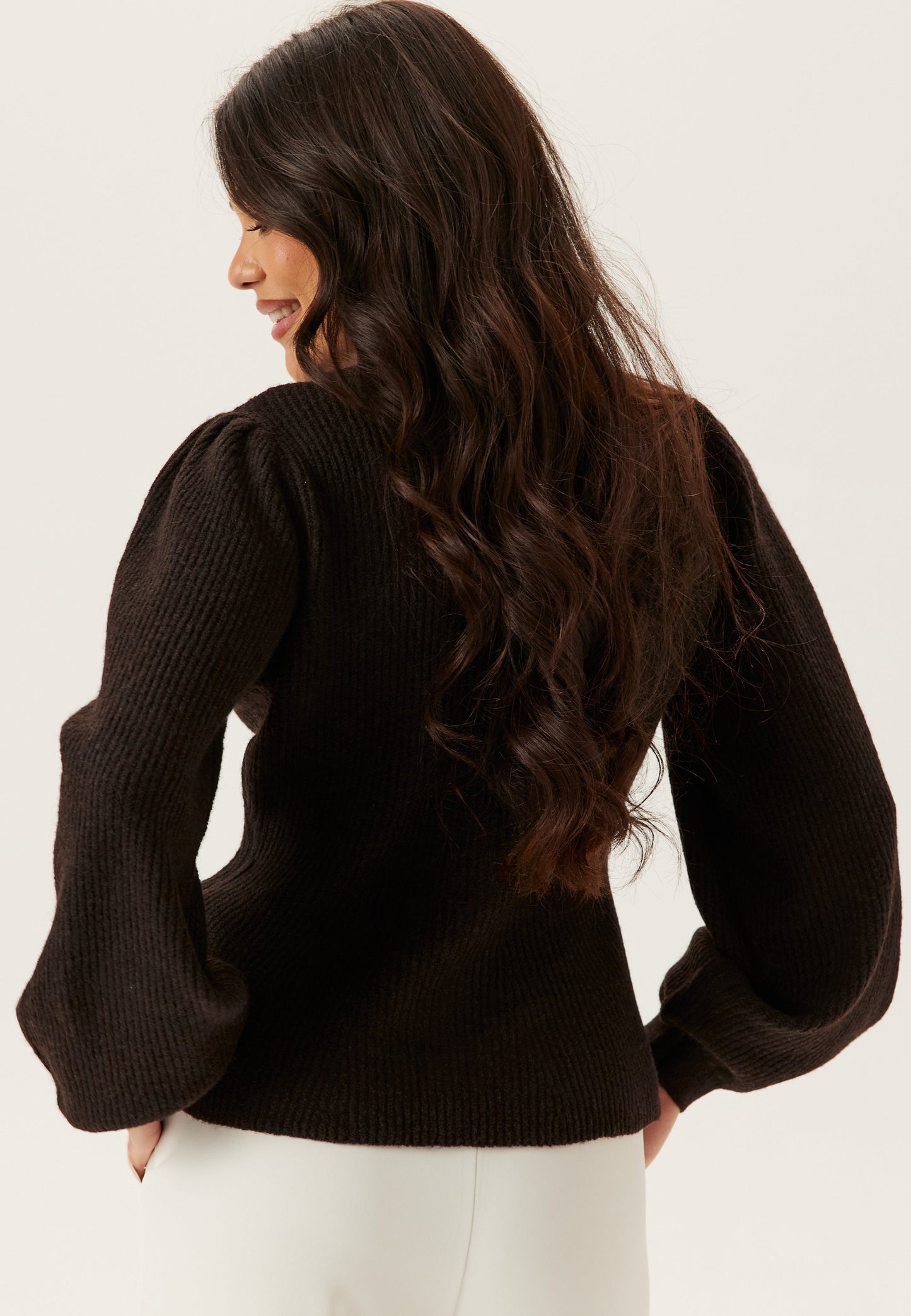 Pcsilly Ls Puff Knit Cardigan