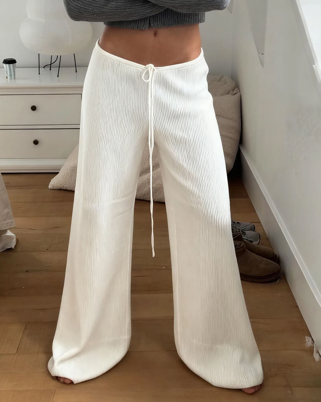 Pantalones de descanso de punto acanalado Gabriela