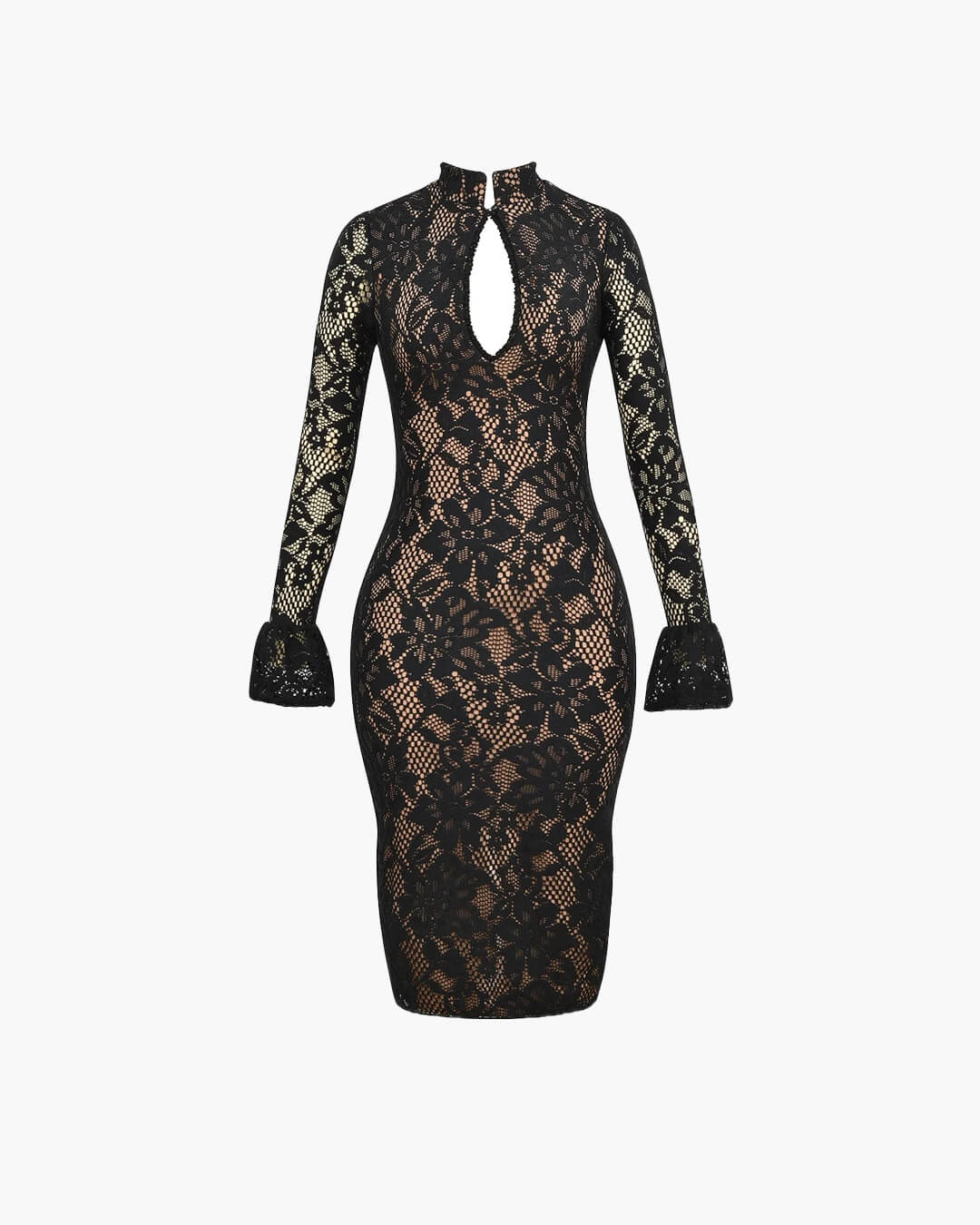 Vestido midi de Encaje