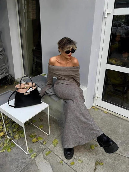 Vestido de punto maxi