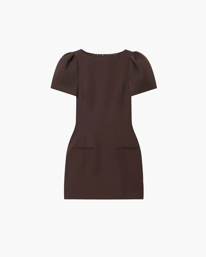 Vestido mini Darcy de manga abullonada
