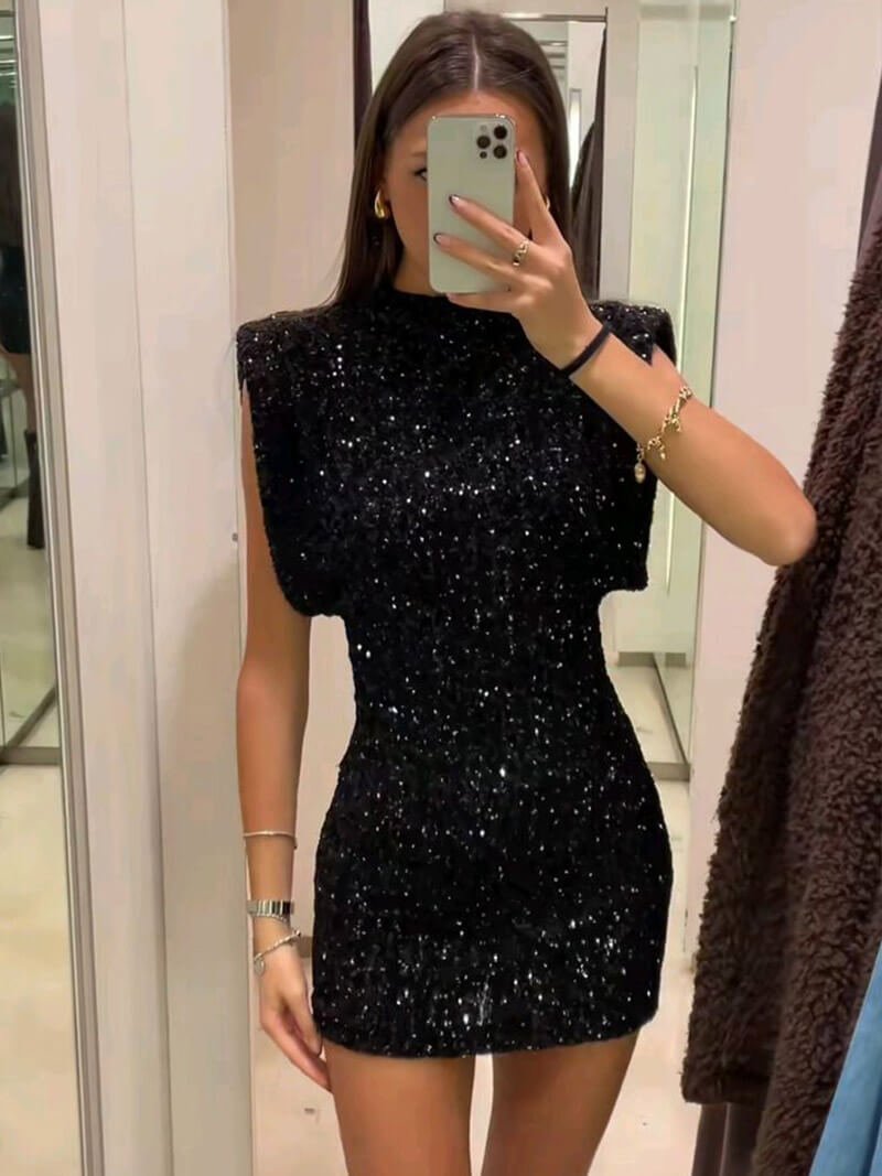 Vestido Mini Gillian Glitter