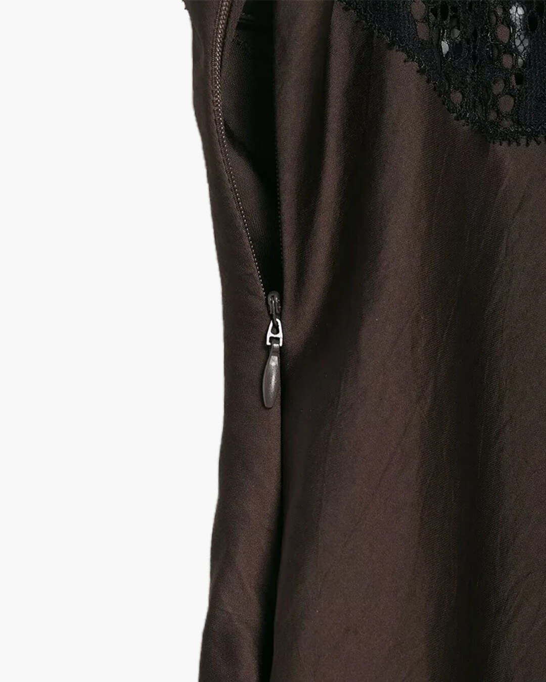 Vestido Jenica de encaje y satén con tirantes