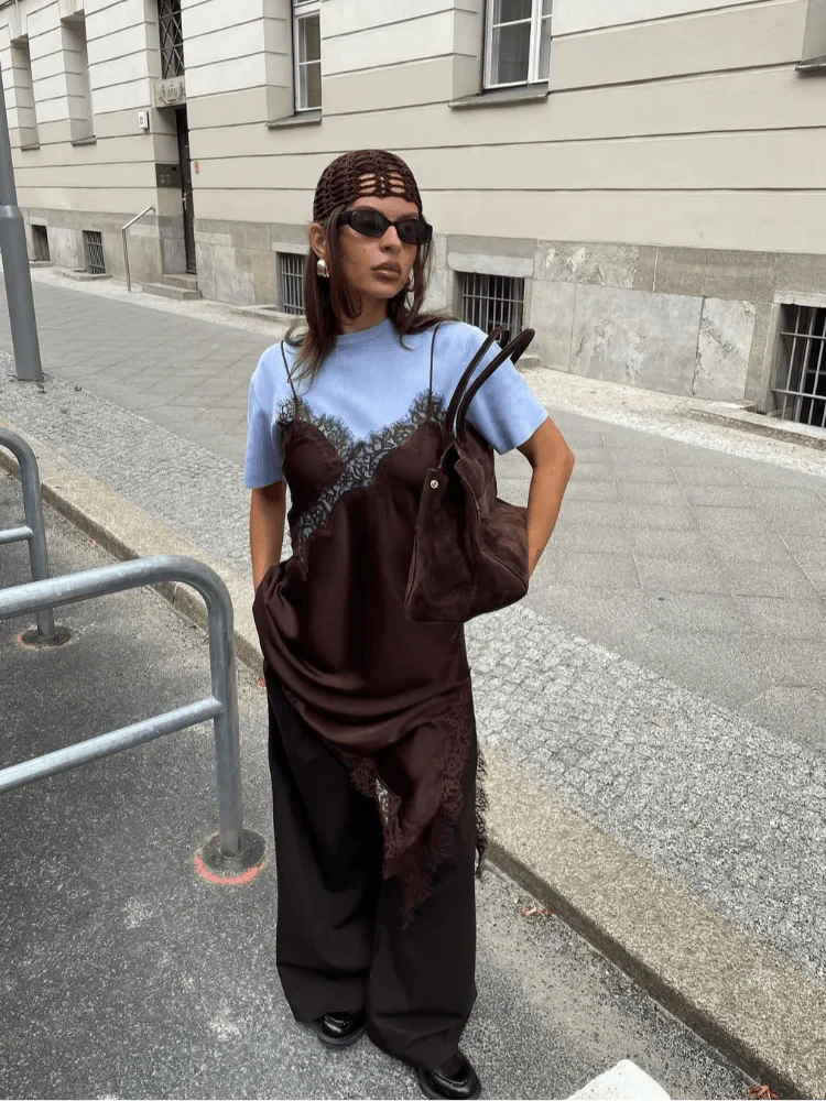 Vestido mini asimétrico de satén Kara