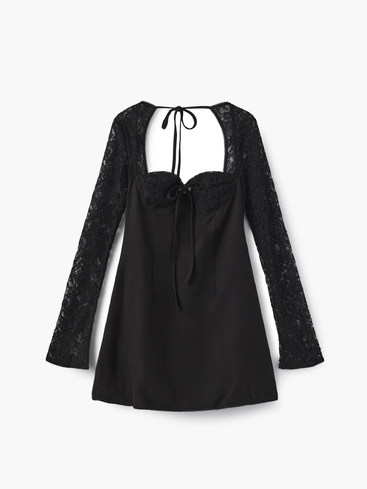 Vestido corto Louise con detalles de encaje