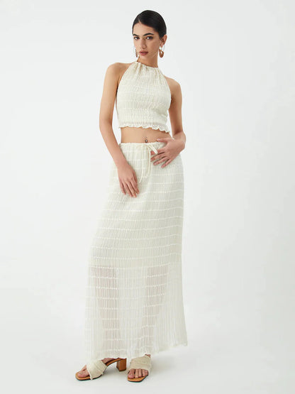 Conjunto de dos piezas Valerie con detalles de volantes