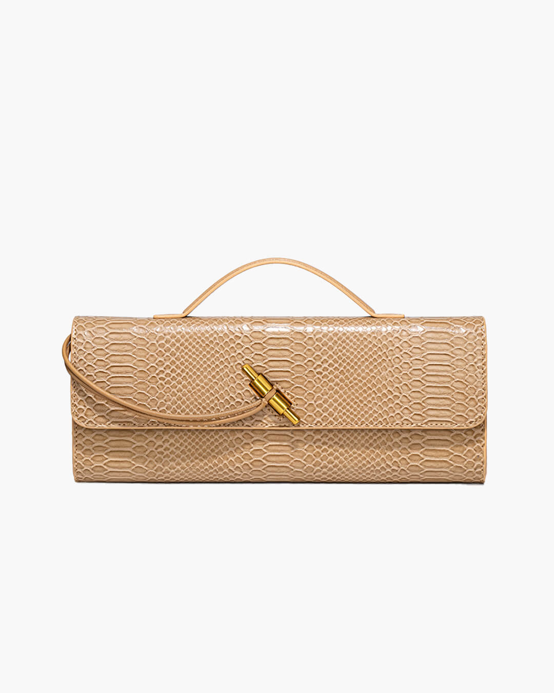 Bolsa de cuero con grabado de cocodrilo Bianca