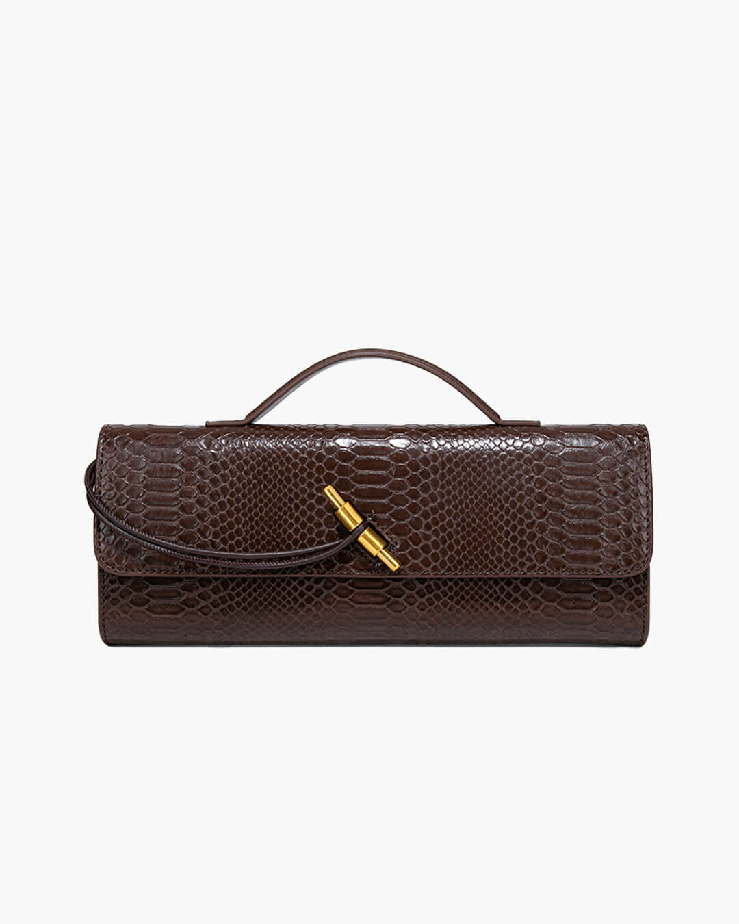 Bolsa de cuero con grabado de cocodrilo Bianca