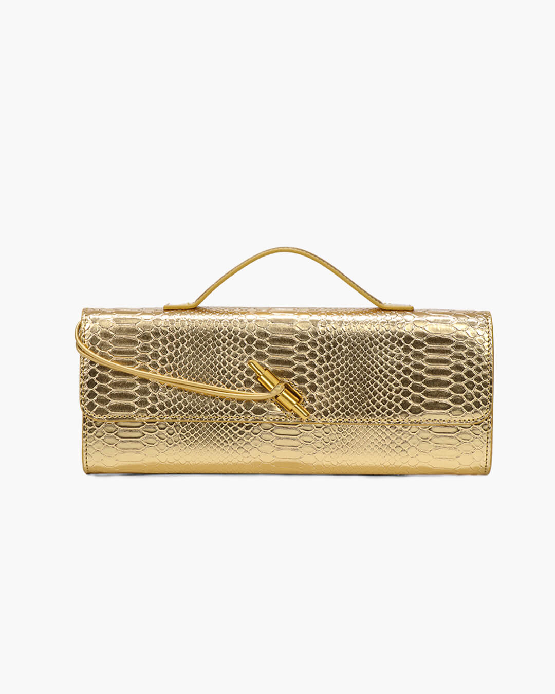 Bolsa de cuero con grabado de cocodrilo Bianca