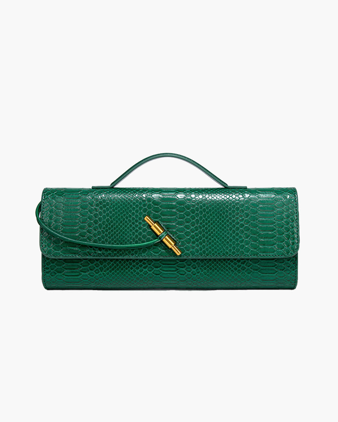 Bolsa de cuero con grabado de cocodrilo Bianca