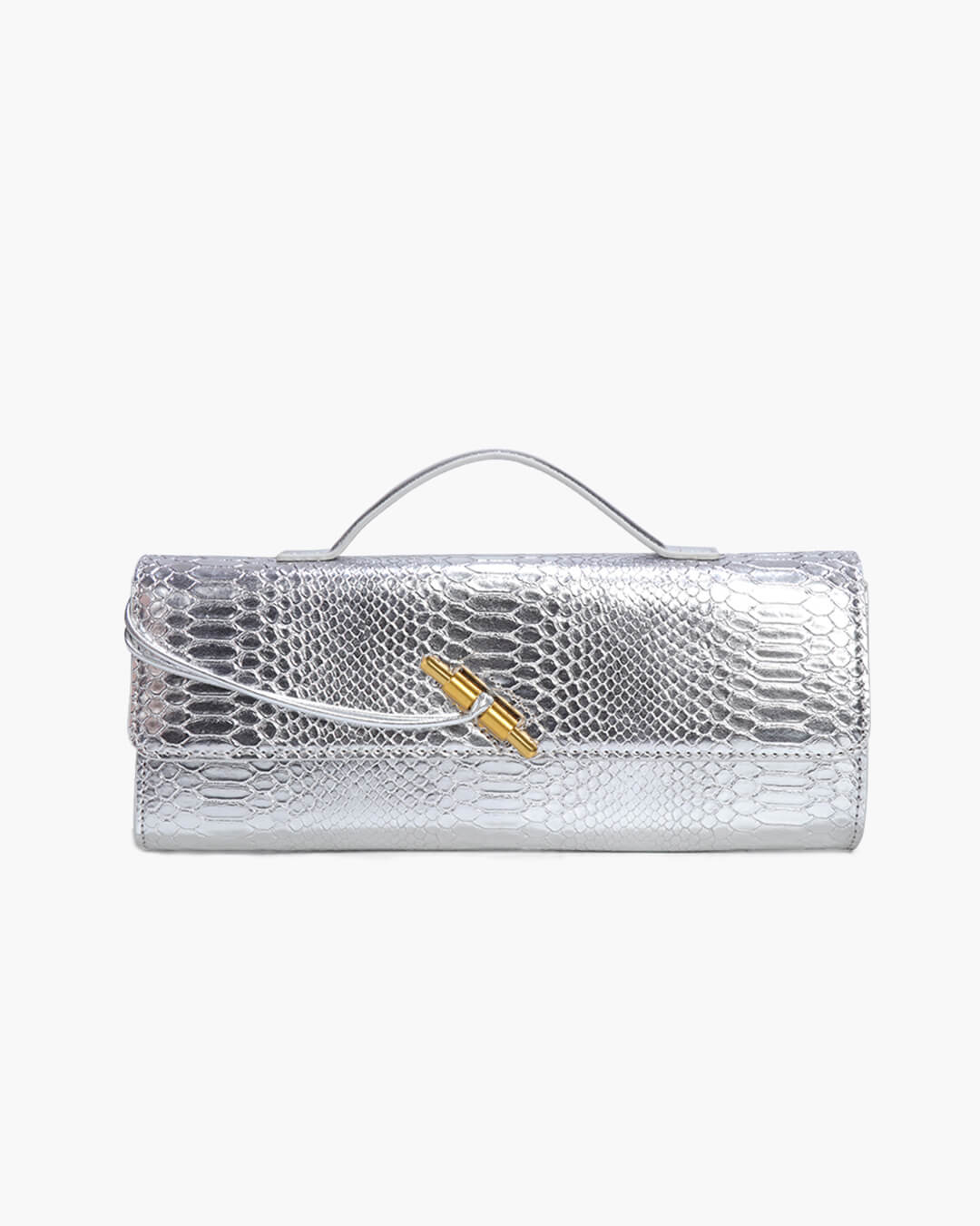 Bolsa de cuero con grabado de cocodrilo Bianca