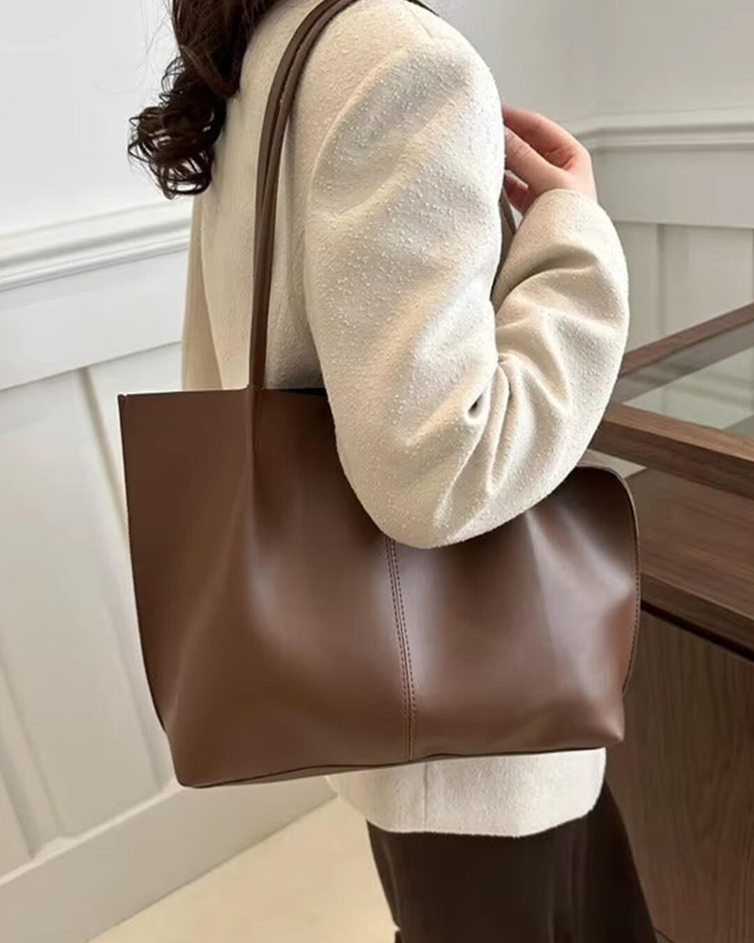 Bolso tote de piel Calista