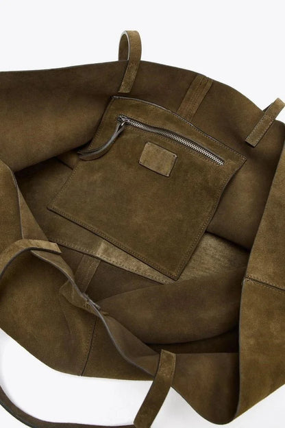 Bolso Tote Grande de Gamuza