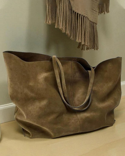 Bolso Tote Grande de Gamuza