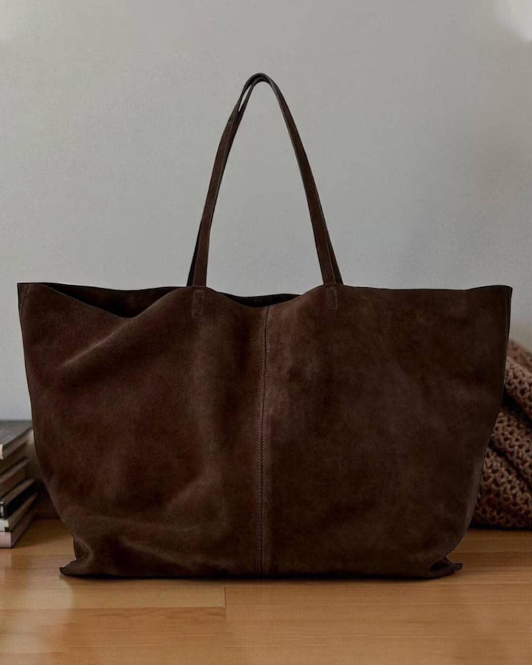 Bolso Tote Grande de Gamuza
