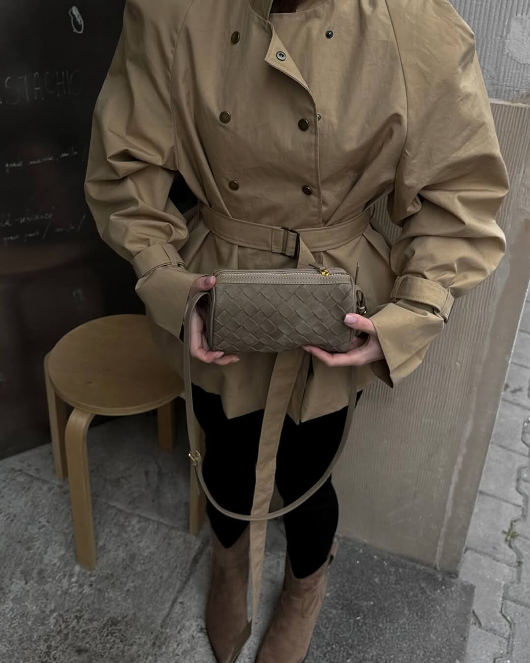 Bolso de ante tejido Jessica