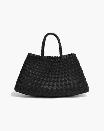 Bolso Mediano Trenzado de Cuero