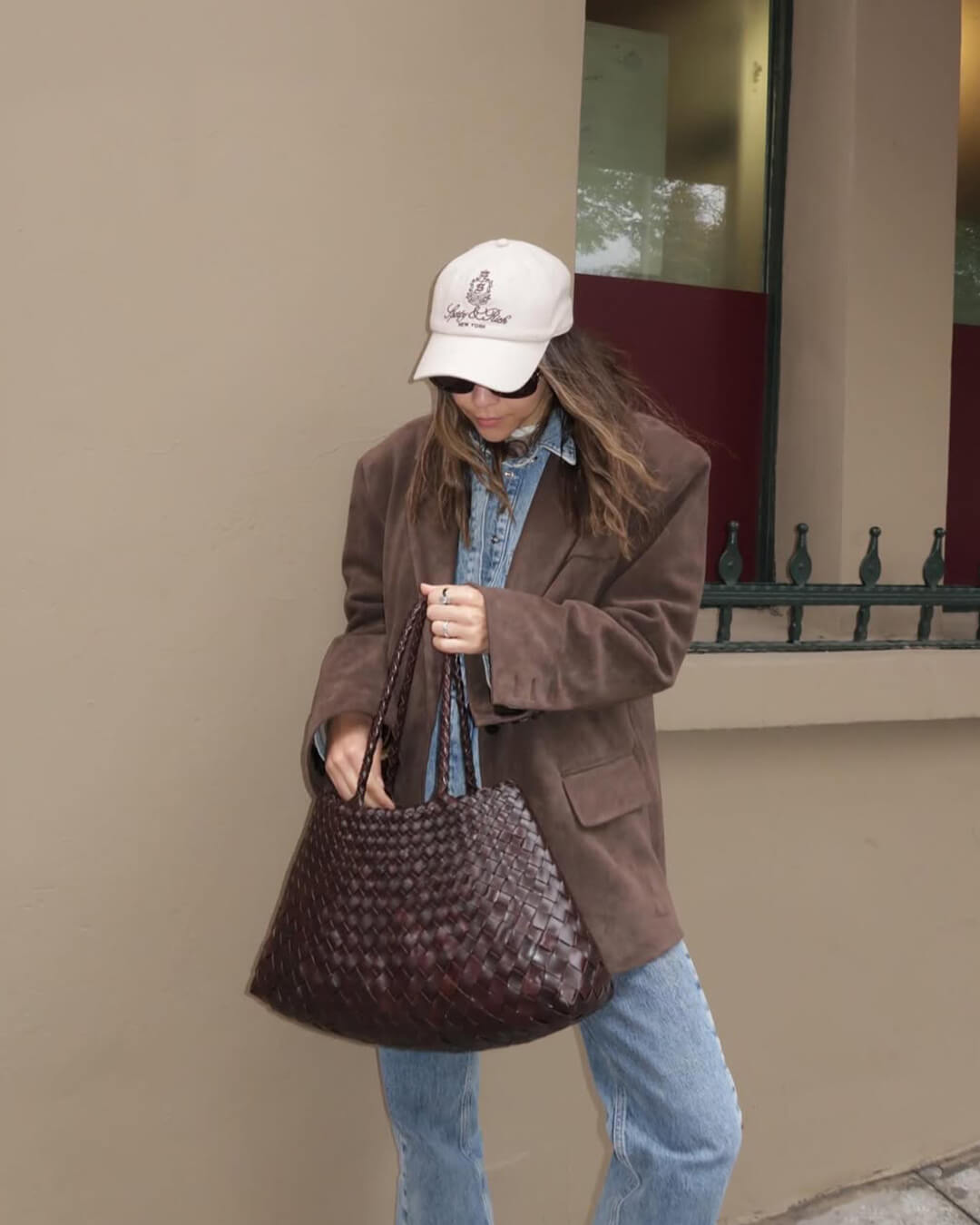 Bolso Mediano Trenzado de Cuero