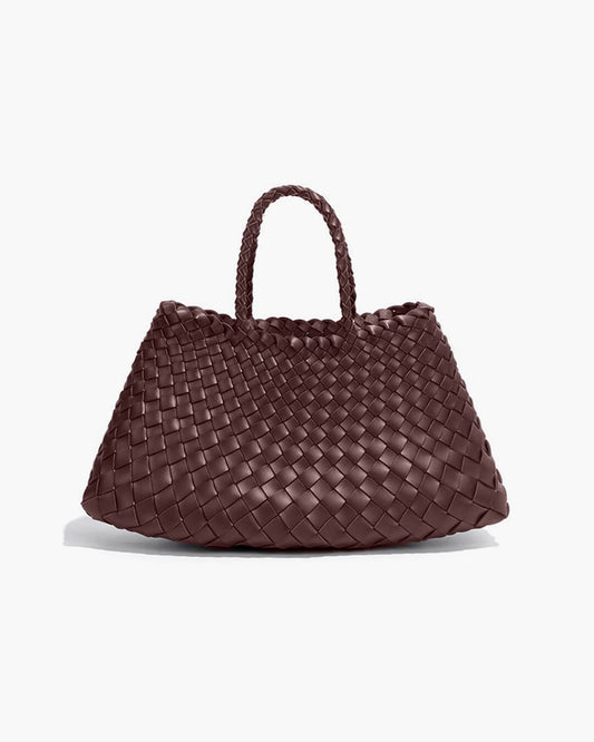 Bolso Mediano Trenzado de Cuero