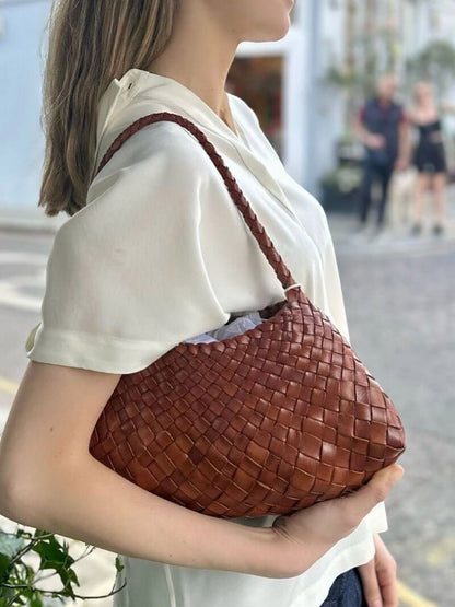 Bolso pequeño tejido de cuero vegano Marissa