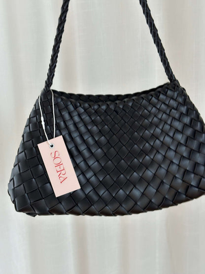 Bolso pequeño tejido de cuero vegano Marissa