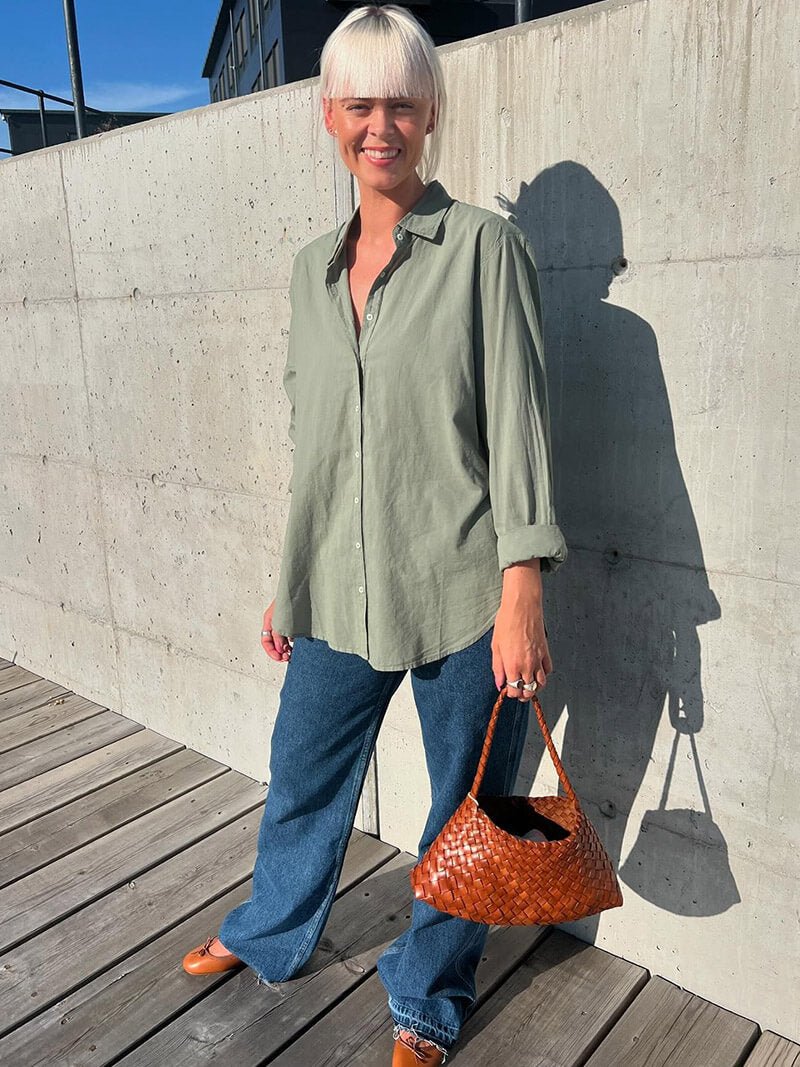 Bolso pequeño tejido de cuero vegano Marissa