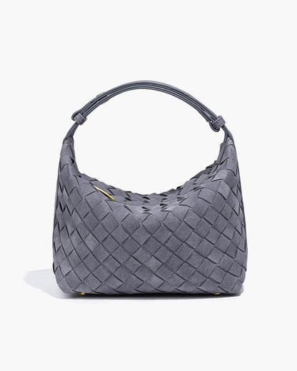 Bolso de cuero gamuza tejido Mica