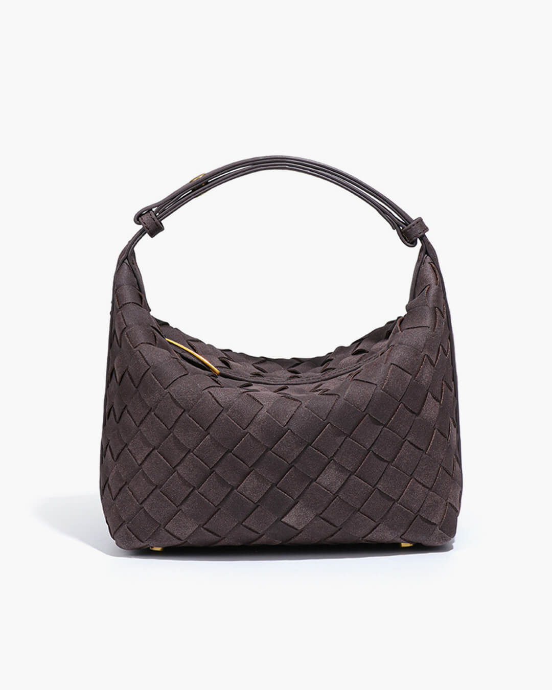 Bolso de cuero gamuza tejido Mica