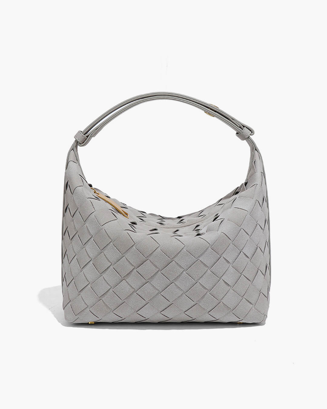 Bolso de cuero gamuza tejido Mica