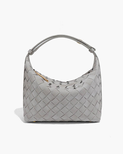 Bolso de cuero gamuza tejido Mica