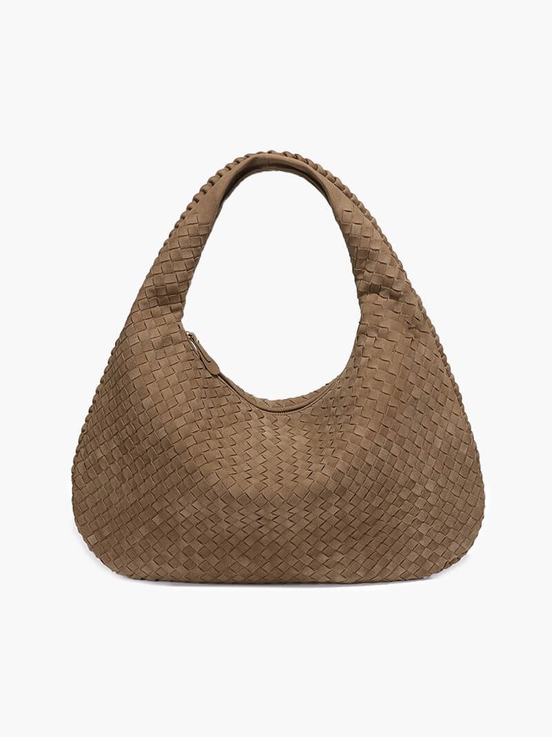 Bolso XL de ante tejido