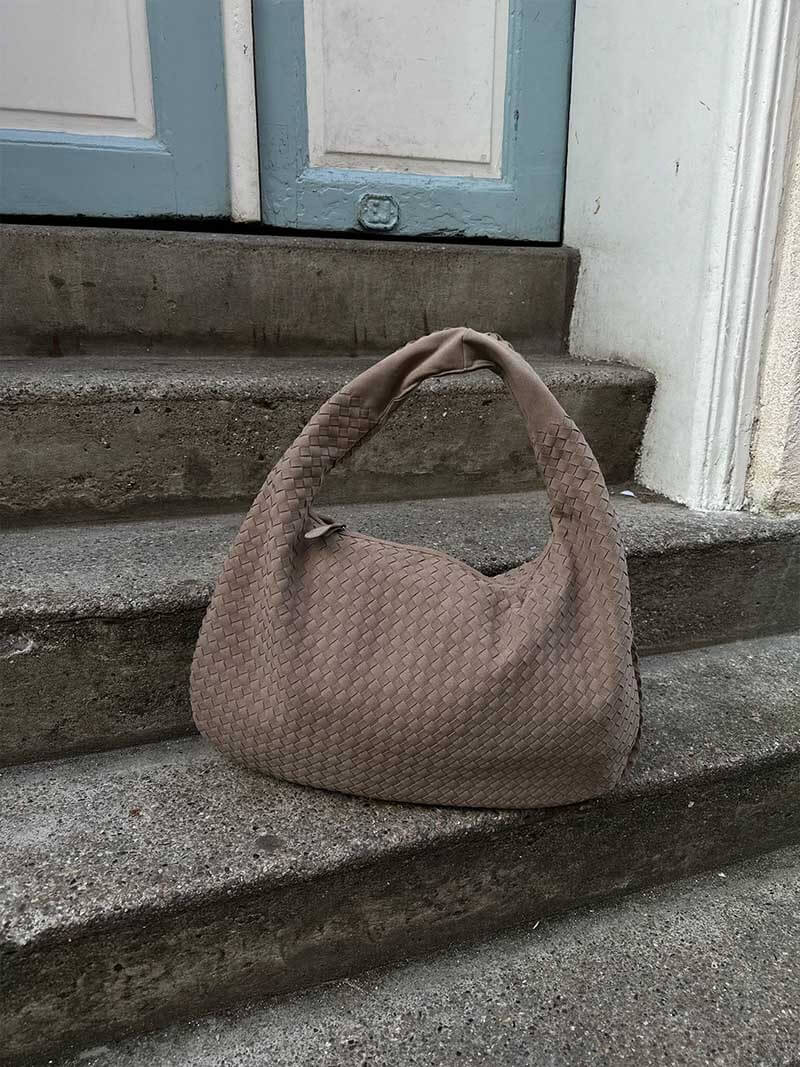 Bolso XL de ante tejido