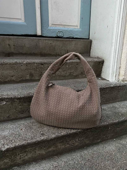 Bolso XL de ante tejido