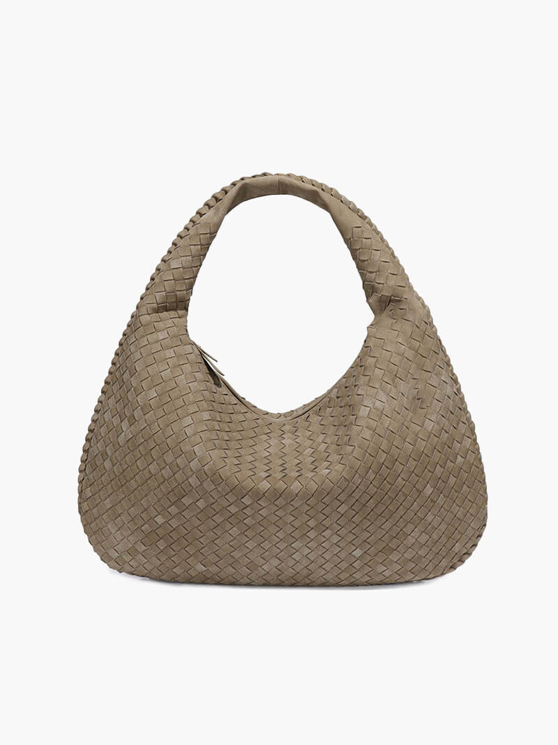 Bolso XL de ante tejido