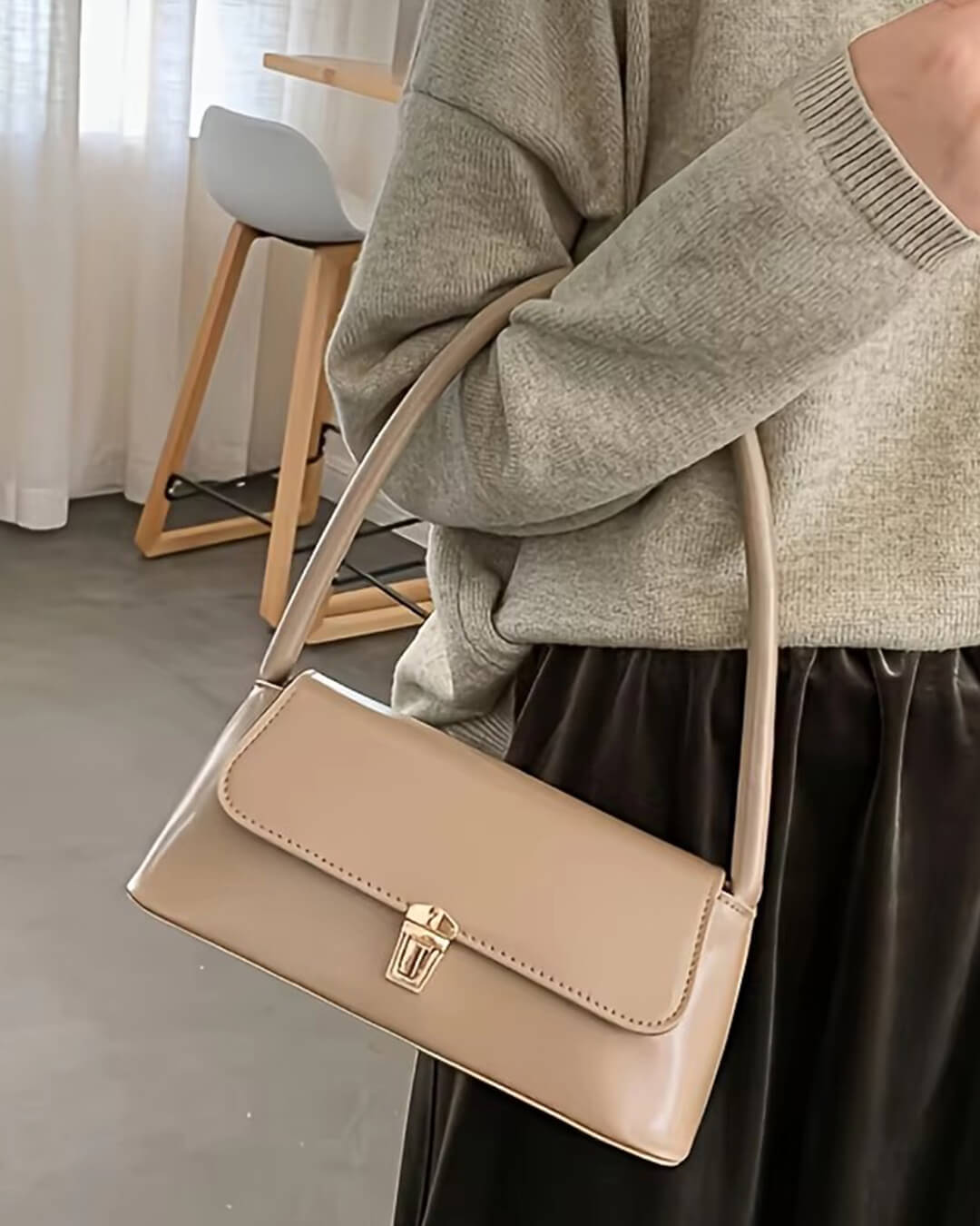 Bolso de hombro de cuero Tracy