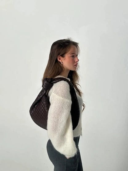Bolsa tejida mediana
