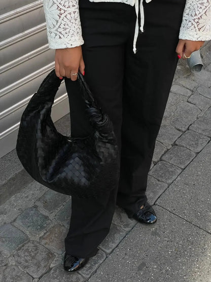 Bolsa tejida mediana