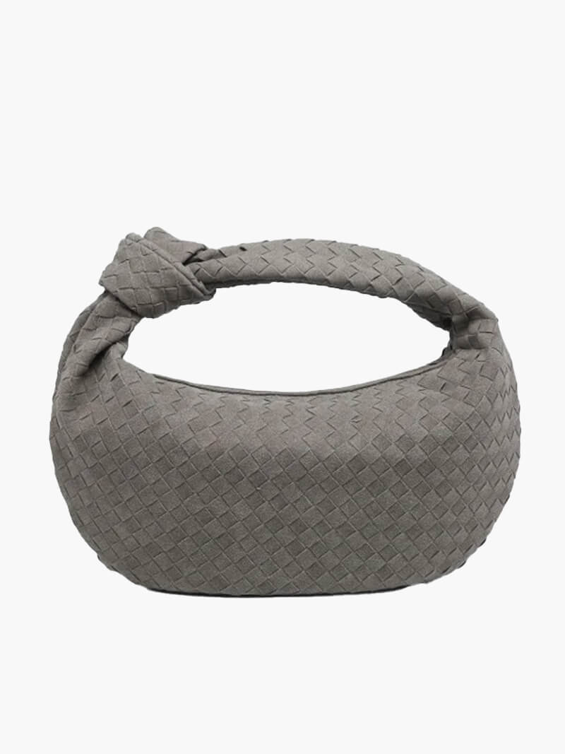 Bolso tejido mediano de ante