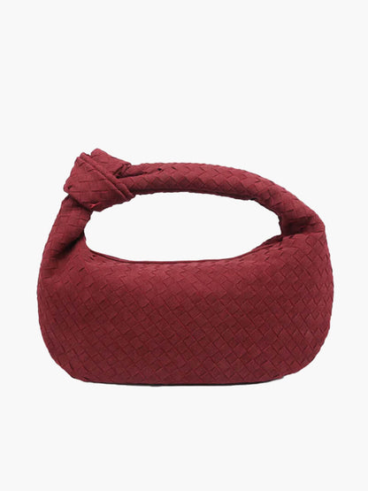 Bolso tejido mediano de ante