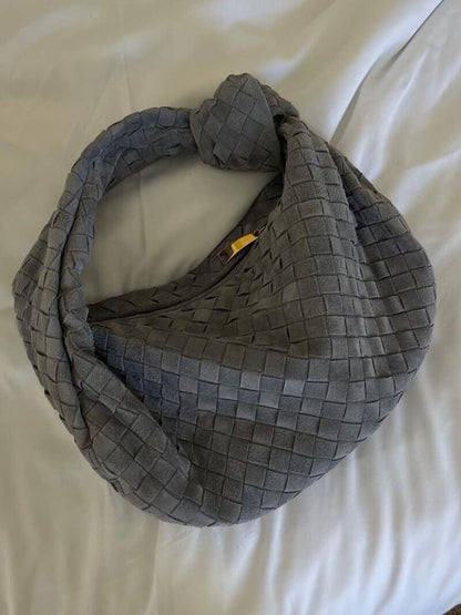 Bolso tejido mediano de ante