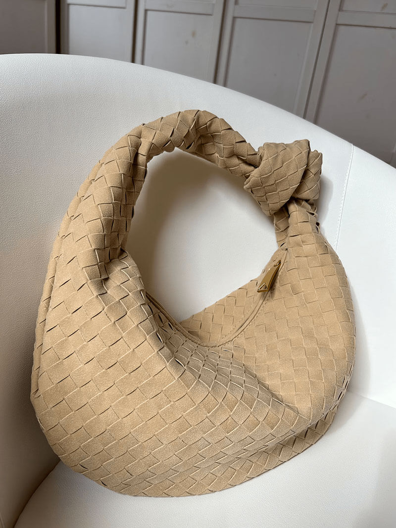 Bolso tejido mediano de ante
