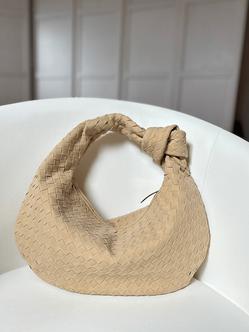 Bolso tejido mediano de ante