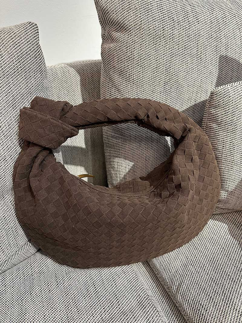 Bolso tejido mediano de ante