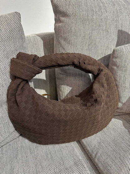 Bolso tejido mediano de ante