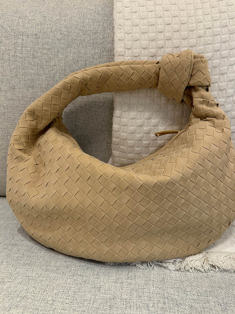 Bolso tejido mediano de ante