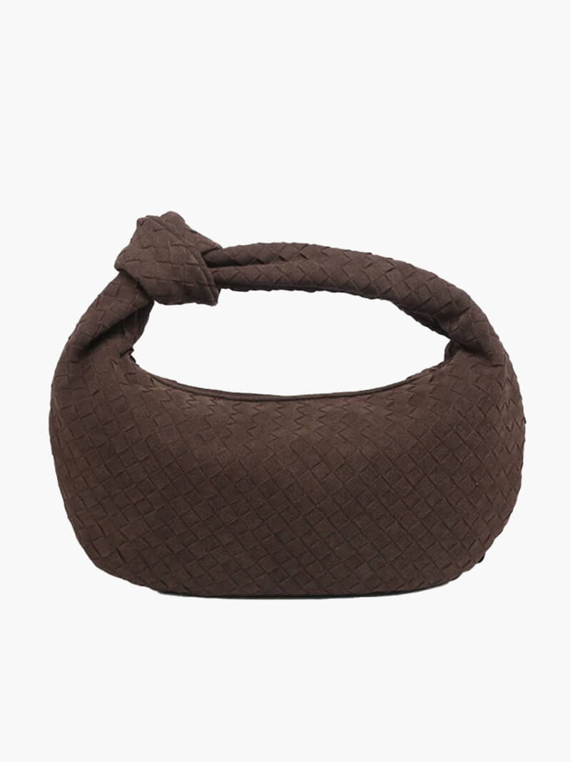 Bolso tejido mediano de ante