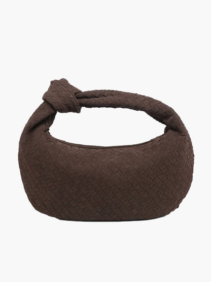 Bolso tejido mediano de ante